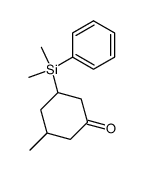 3-dimethyl(phenyl)silyl-5-methylcyclohexanone结构式