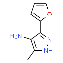 1H-Pyrazol-4-amine,3-(2-furanyl)-5-methyl-结构式