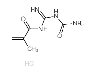 2-Propenamide,N-[[(aminocarbonyl)amino]iminomethyl]-2-methyl-, hydrochloride (1:1) Structure