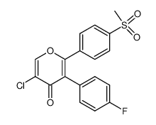 5-Chloro-3-(4-fluoro-phenyl)-2-(4-methanesulfonyl-phenyl)-pyran-4-one Structure