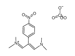 1-dimethylamino-3-dimethyliminio-2-(p-nitrophenyl)prop-1-ene perchlorate结构式