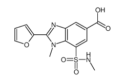 2-(furan-2-yl)-1-methyl-7-(methylsulfamoyl)benzimidazole-5-carboxylic acid Structure