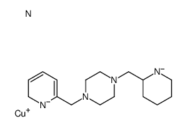 copper(1+),nitric acid,1-(piperidin-1-id-2-ylmethyl)-4-(2H-pyridin-1-id-6-ylmethyl)piperazine Structure