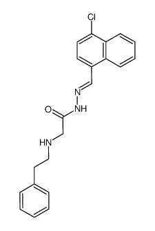 N-[(4-chloronaphthalen-1-yl)methylideneamino]-2-(phenethylamino)acetam ide结构式