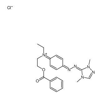 2-[4-[(2,4-dimethyl-1,2,4-triazol-4-ium-3-yl)diazenyl]-N-ethylanilino]ethyl benzoate,chloride Structure