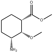 Cyclohexanecarboxylic acid, 3-amino-2-methoxy-, methyl ester, [1S- structure