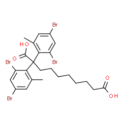 bis(3,5-dibromosalicyl)sebacate structure