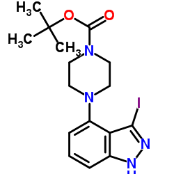 1-Boc-4-(3-碘-1H-吲唑-4-基)哌嗪图片