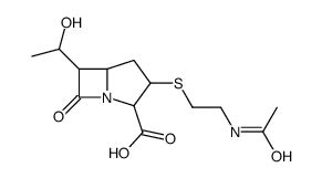 3-(2-acetamidoethylsulfanyl)-6-(1-hydroxyethyl)-7-oxo-1-azabicyclo[3.2.0]heptane-2-carboxylic acid Structure