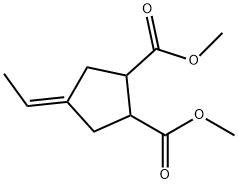 4-Ethylidene-1,2-cyclopentanedicarboxylic acid dimethyl ester结构式