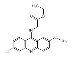 ethyl 2-[(6-chloro-2-methoxy-acridin-9-yl)amino]acetate结构式