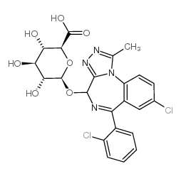 4-Hydroxy Triazolam b-D-Glucuronide结构式