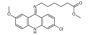 methyl 6-[(6-chloro-2-methoxyacridin-9-yl)amino]hexanoate Structure