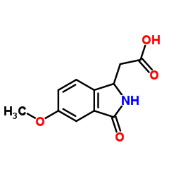 (5-Methoxy-3-oxo-2,3-dihydro-1H-isoindol-1-yl)acetic acid Structure