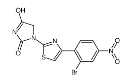 1-(4-(2-Bromo-4-nitrophenyl)-2-thiazolyl)hydantoin structure