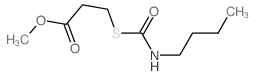 methyl 3-(butylcarbamoylsulfanyl)propanoate Structure