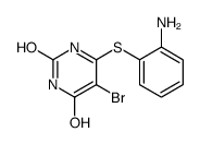 6-(2-aminophenyl)sulfanyl-5-bromo-1H-pyrimidine-2,4-dione Structure