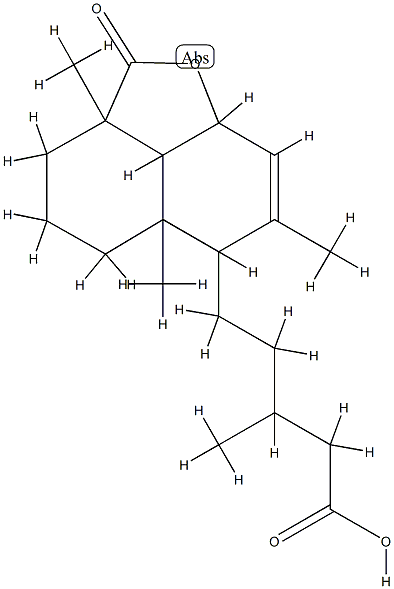 2a,3,4,5,5a,6,8a,8b-Octahydro-β,2a,5a,7-tetramethyl-2-oxo-2H-naphtho[1,8-bc]furan-6-pentanoic acid Structure