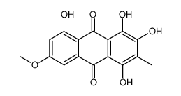 1,3,4,5-Tetrahydroxy-7-methoxy-2-methyl-9,10-anthracenedione结构式