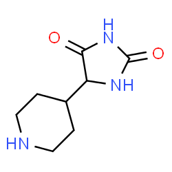 2,4-IMIDAZOLIDINEDIONE, 5-(4-PIPERIDINYL)-结构式