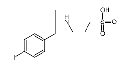 3-[[1-(4-iodophenyl)-2-methylpropan-2-yl]amino]propane-1-sulfonic acid Structure