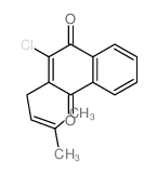 2-chloro-3-(3-methylbut-2-enyl)naphthalene-1,4-dione结构式