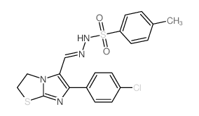 Benzenesulfonicacid, 4-methyl-,2-[[6-(4-chlorophenyl)-2,3-dihydroimidazo[2,1-b]thiazol-5-yl]methylene]hydrazide结构式