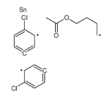 4-bis(4-chlorophenyl)stannylbutyl acetate结构式