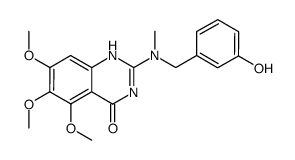 2-[(3-hydroxy-benzyl)-methyl-amino]-5,6,7-trimethoxy-1H-quinazolin-4-one结构式