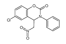 6-Chloro-4-nitromethyl-3-phenyl-3,4-dihydro-benzo[e][1,3]oxazin-2-one结构式