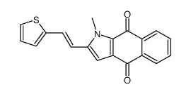 1-methyl-2-(2-thiophen-2-ylethenyl)benzo[f]indole-4,9-dione结构式