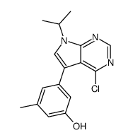 3-(4-chloro-7-isopropyl-7H-pyrrolo[2,3-d]pyrimidin-5-yl)-5-methylphenol Structure