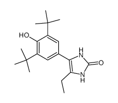 4-(3,5-di-tert-butyl-4-hydroxyphenyl)-5-ethyl-2-oxo-4-imidazoline Structure