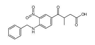 4-(4-(benzylamino)-3-nitrophenyl)-3-methyl-4-oxobutanoic acid结构式