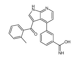 3-[3-(2-methylbenzoyl)-1H-pyrrolo[2,3-b]pyridin-4-yl]benzamide Structure