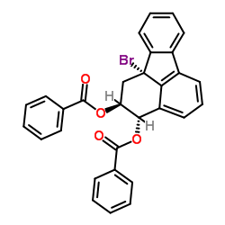 (2S,3S,10bR)-10b-Bromo-1,2,3,10b-tetrahydrofluoranthene-2,3-diyl dibenzoate结构式