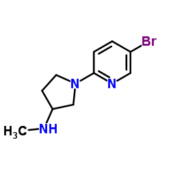 1-(5-Bromo-2-pyridinyl)-N-methyl-3-pyrrolidinamine结构式