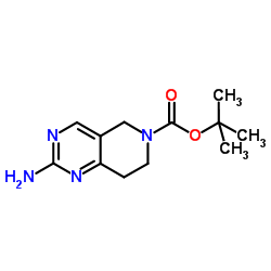 吡啶并[4,3-d]嘧啶-6(5H)-羧酸,2-氨基-7-1,8-二氢-1,1-二甲基乙基酯结构式