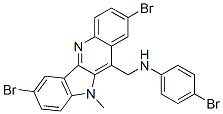 (4-bromo-phenyl)-(2,7-dibromo-10-methyl-10h-indolo[3,2-b]quinolin-11-yl)-methyl-amine结构式