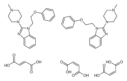 (E)-but-2-enedioic acid,2-(4-methylpiperazin-1-yl)-1-(2-phenoxyethyl)benzimidazole结构式