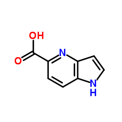 1H-吡咯并[3,2-b]吡啶-5-羧酸结构式