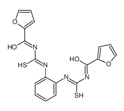 N-[[2-(furan-2-carbonylcarbamothioylamino)phenyl]carbamothioyl]furan-2-carboxamide Structure