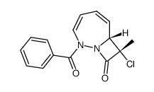 (7R,8S)-2-benzoyl-8-chloro-8-methyl-1,2-diazabicyclo[5.2.0]nona-3,5-dien-9-one结构式