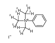 三甲基苯基铵-d9碘化物结构式