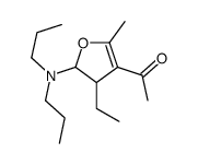 1-[2-(dipropylamino)-3-ethyl-5-methyl-2,3-dihydrofuran-4-yl]ethanone结构式