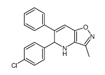 5-(4-Chloro-phenyl)-3-methyl-6-phenyl-4,5-dihydro-isoxazolo[4,5-b]pyridine结构式
