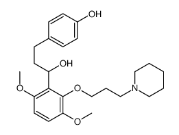 4-[3-[3,6-dimethoxy-2-(3-piperidin-1-ylpropoxy)phenyl]-3-hydroxypropyl]phenol Structure