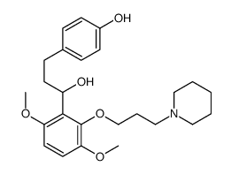 4-[3-[3,6-dimethoxy-2-(3-piperidin-1-ylpropoxy)phenyl]-3-hydroxypropyl]phenol结构式