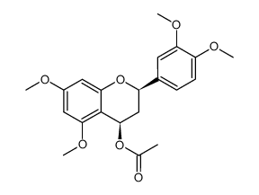 4β-acetoxy-5,7,3',4'-trimethoxyflavan结构式