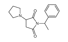 1-(1-phenylethyl)-3-pyrrolidin-1-ylpyrrolidine-2,5-dione Structure